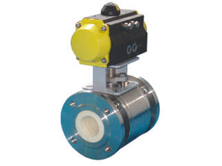 Pneumatic Full lined ceramic ball valves