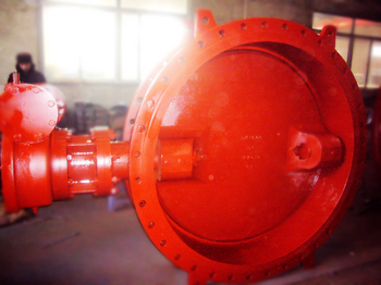 AWWA C504 DN1500 Double Eccentric Double Flanged Butterfly Valve 