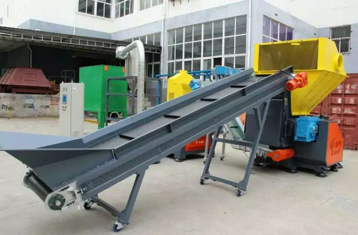 MSW to wood-plastic material recycling line