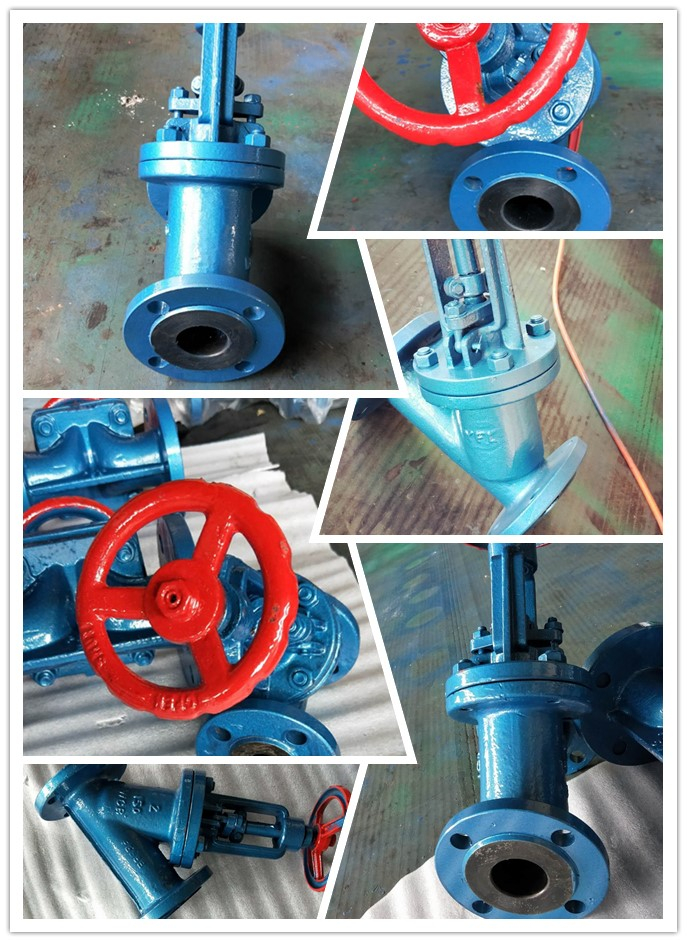 Y type rubber lined globe valve