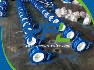Flanged F4 Lined butterfly valve