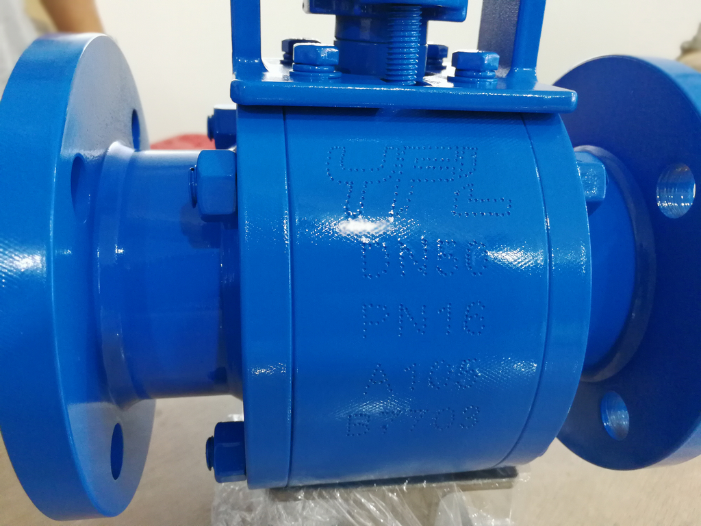 Ceramic ball valve for Mining industry with through holes flanges