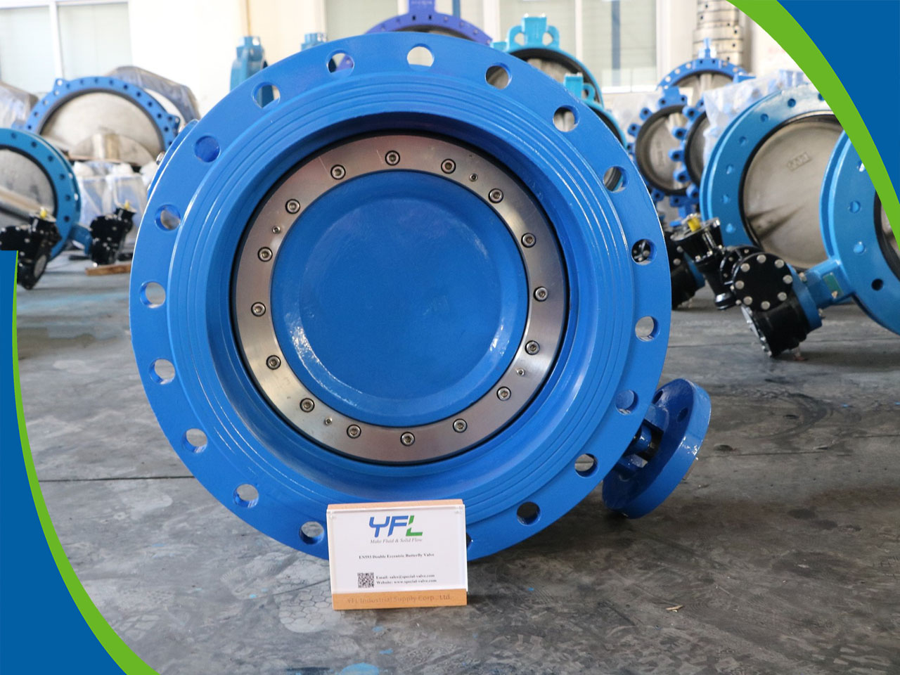EN593 GGG40 Double eccentric butterfly valves exported to Peru