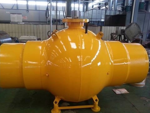 Fully welded ball valve with pup piece pipe Fully welded ball valve with pup piece pipe