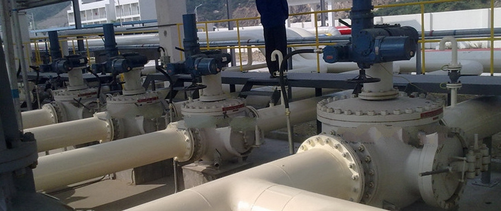 pigging ball valve on pipeline