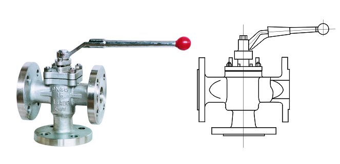 DIN 1.4408 Three way plug valves