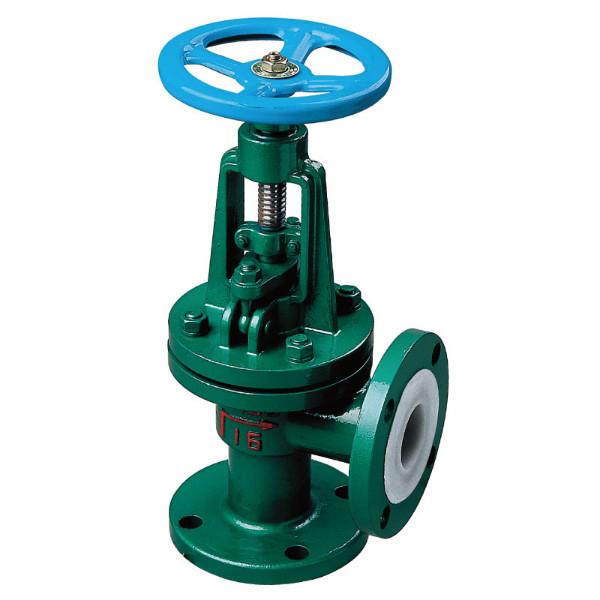 Lined F46 angle type globe valve