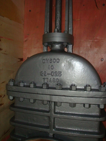 DIN F4 PN10 DN500 GS-C25 GATE VALVE