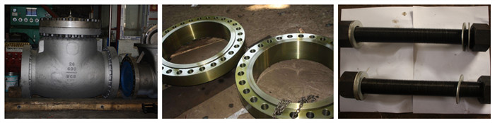 600lbs 26in API 6D full opending swing check valve with A105 counter flange