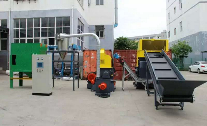 MSW to wood-plastic material recycling line