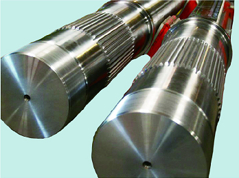 Main shaft for double shaft secondary shredder