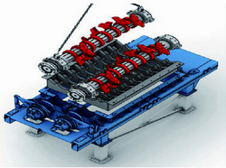 bearing seat for double shaft shredder