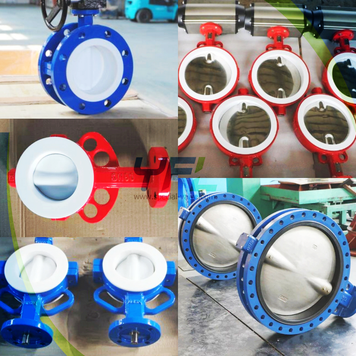 Lined PTFE butterfly valves Lined PTFE butterfly valves