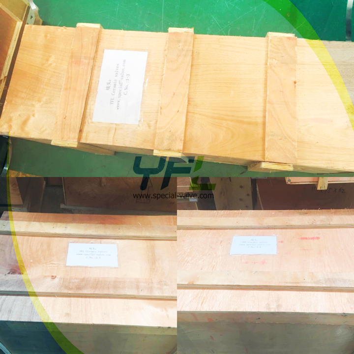 Ceramic double disc gate valve packing