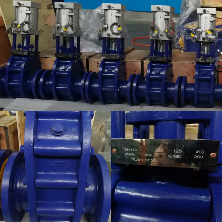 pneumatic ceramic double disc gate valves