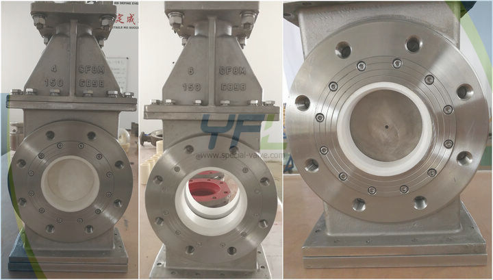 Ceramic knife gate valve for mining industry