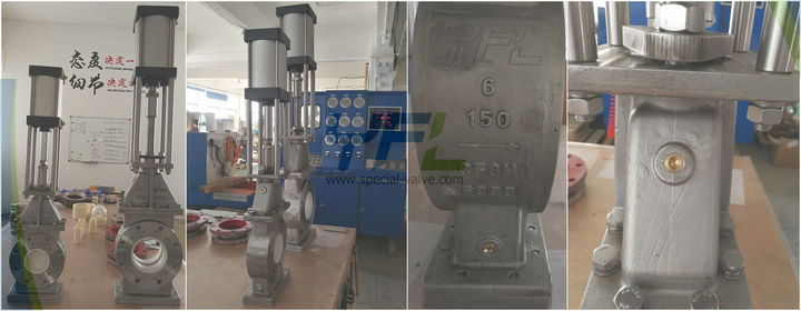 Ceramic knife gate valve for mining industry