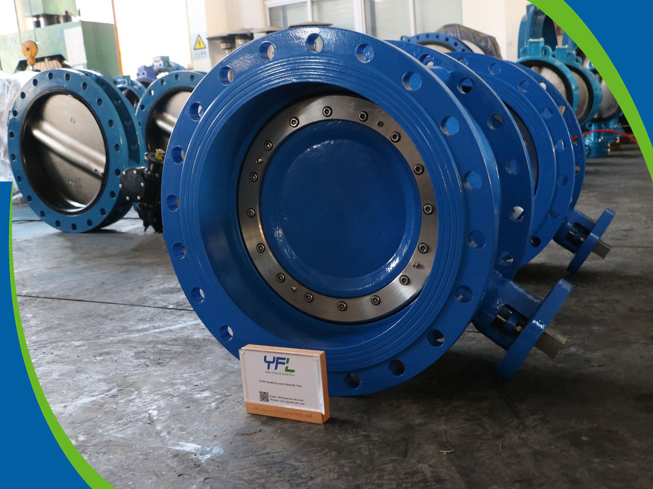 EN593 GGG40 Double flange Double eccentric butterfly valve