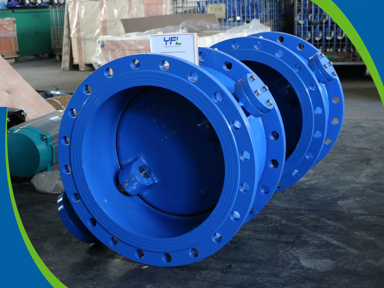 EN593 GGG40 Double flange Double eccentric butterfly valve