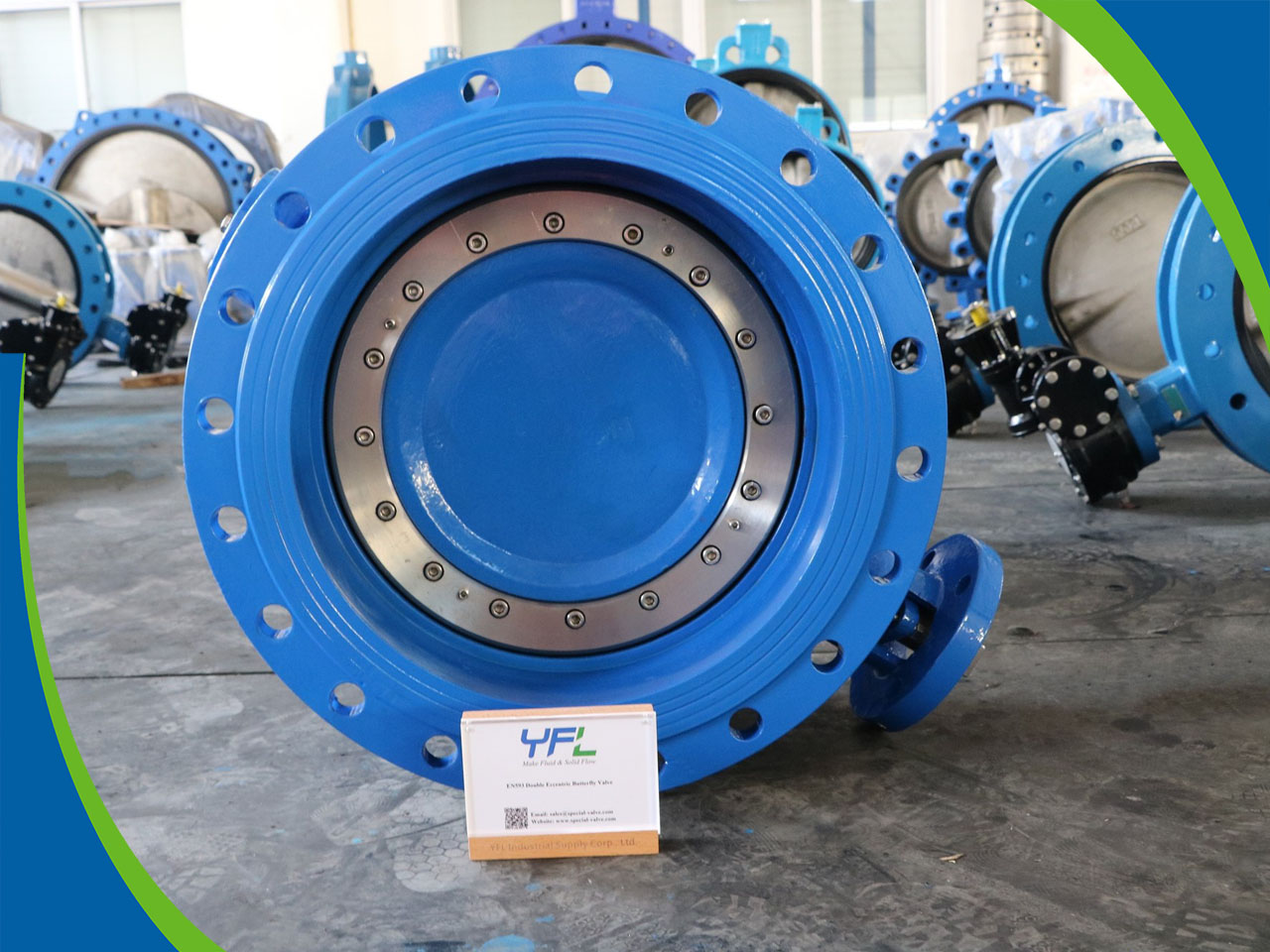 EN593 GGG40 Double flange Double eccentric butterfly valve