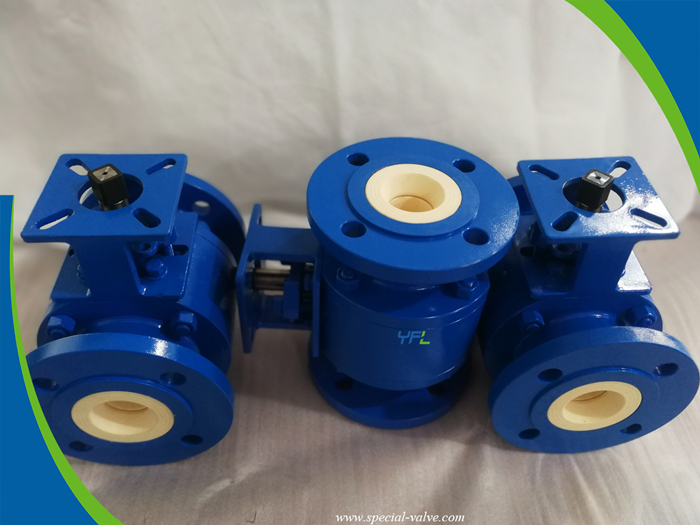 abrasion resistant ceramic V--port ball valve for mining slurry