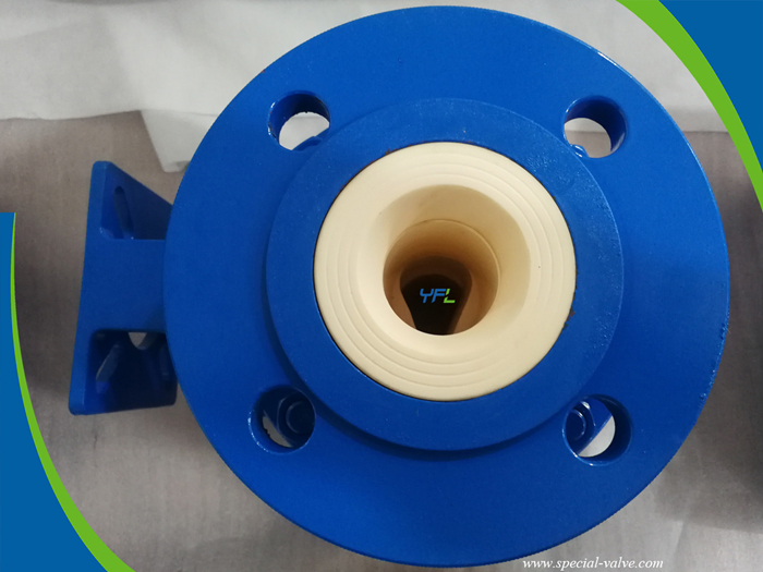 abrasion resistant ceramic V--port ball valve for mining slurry