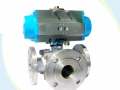 Motorized Carbon Steel LL Type Four Way Ball Valve