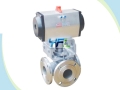 Pneumatic Three Way Plug Valve