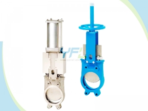 Wafer knife gate valve