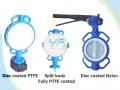 Wafer Center Line Fully PTFE Coated Butterfly Valve