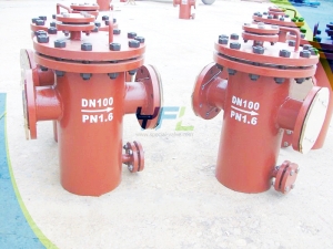 DIN upper and lower basket type strainer