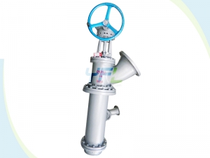 Long stem dumping valve for Al2O3