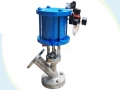 Pneumatic Y Type Flat Bottom Downward Dumping Valve