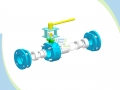 Pneumatic O-Port Ceramic Ball Valve