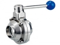 Butterfly type sanitary ball valve