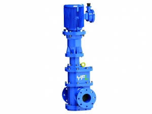 Flanged inline sewage grinder