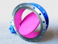 Ceramic lined round damper valve