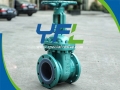 150#RF 6'' WCB PTFE Lined Gate Valve