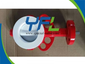 GGG40 Body PTFE Lined butterfly valve