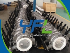 CF8M body PTFE Lined butterfly valve