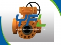 Gear Operated Four Way Plug Valve