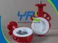 Split Body PTFE Lined Butterfly valve