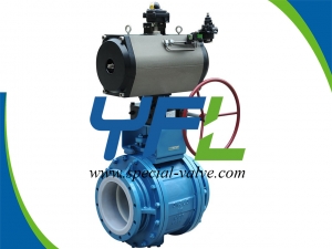 Corrosion resistant PTFE Lined Ball Valves by YFL