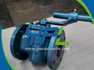 150#RF 3'' WCB Body PFA Lined Plug Valve by YFL