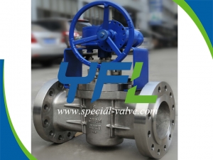 600#RF 6'' PTFE Sleeved Plug Valve by YFL