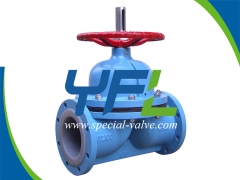 Manual GG25 Body PFA Lined Diaphragm Valve by YFL