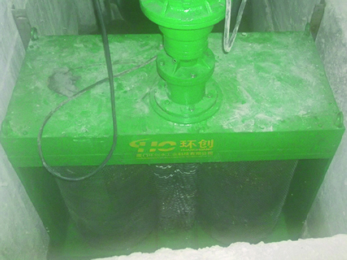 Double drum wastewater grinder installed in Xiamen Paris Spring Shopping Mall