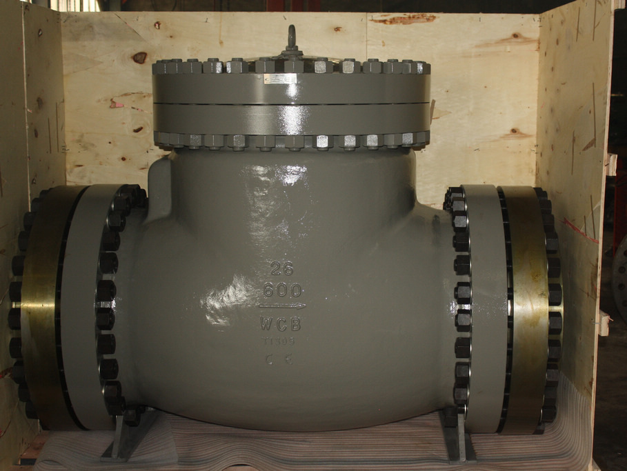 API 6D 600lbs 26 in  Flanged Swing check valve with counterflanges exported to Germany