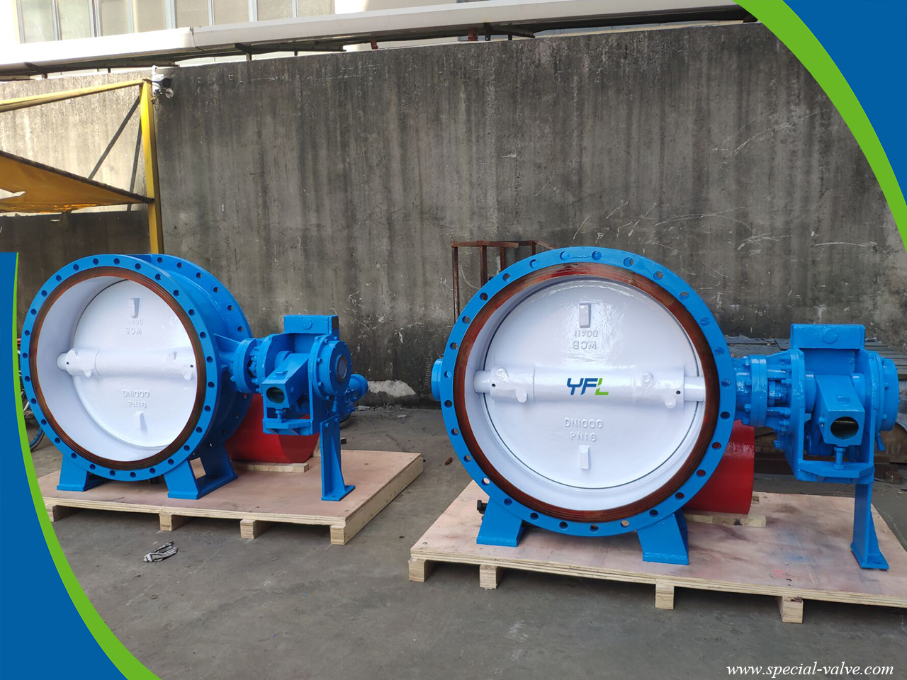 DN600/DN1000 Hydraulic slow closing butterfly valve in hydro power station